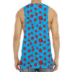 Cartoon Ladybird Pattern Print Men's Muscle Tank Top