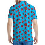 Cartoon Ladybird Pattern Print Men's Polo Shirt