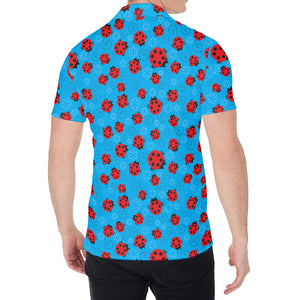 Cartoon Ladybird Pattern Print Men's Shirt