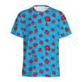 Cartoon Ladybird Pattern Print Men's Athletic T-Shirt
