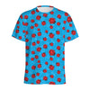 Cartoon Ladybird Pattern Print Men's Sports T-Shirt