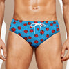 Cartoon Ladybird Pattern Print Men's Swim Briefs