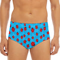 Cartoon Ladybird Pattern Print Men's Triangle Swim Briefs