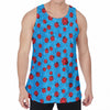 Cartoon Ladybird Pattern Print Men's Velvet Tank Top