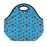 Cartoon Ladybird Pattern Print Neoprene Lunch Bag