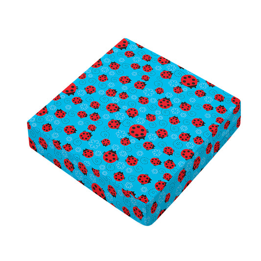 Cartoon Ladybird Pattern Print Outdoor Seat Cushion Cover