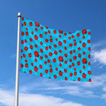 Cartoon Ladybird Pattern Print Polyester Flag