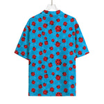 Cartoon Ladybird Pattern Print Rayon Hawaiian Shirt