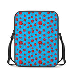Cartoon Ladybird Pattern Print Rectangular Crossbody Bag
