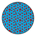 Cartoon Ladybird Pattern Print Round Floor Mat