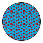 Cartoon Ladybird Pattern Print Round Floor Mat