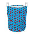 Cartoon Ladybird Pattern Print Round Laundry Basket