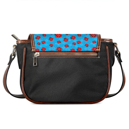 Cartoon Ladybird Pattern Print Saddle Bag