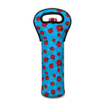Cartoon Ladybird Pattern Print Single Neoprene Wine Tote