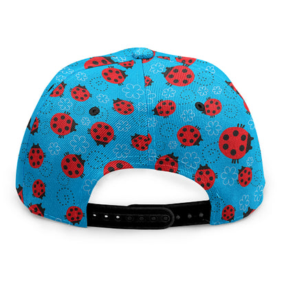 Cartoon Ladybird Pattern Print Snapback Cap