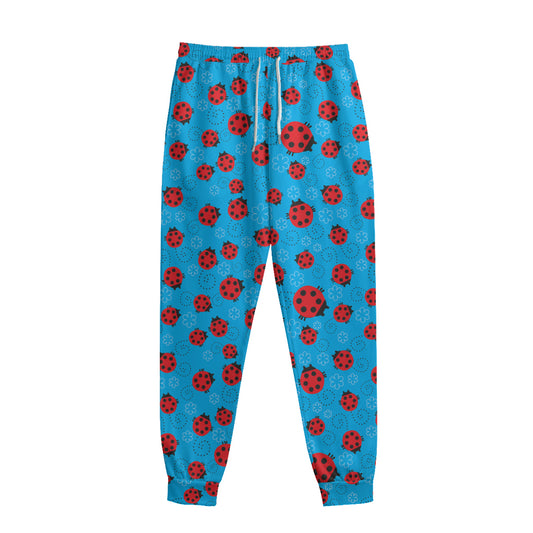 Cartoon Ladybird Pattern Print Sweatpants