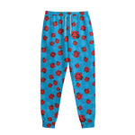 Cartoon Ladybird Pattern Print Sweatpants