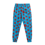 Cartoon Ladybird Pattern Print Sweatpants