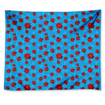 Cartoon Ladybird Pattern Print Tapestry