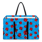 Cartoon Ladybird Pattern Print Utility Tote Bag