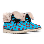 Cartoon Ladybird Pattern Print Winter Boots