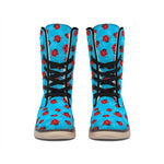 Cartoon Ladybird Pattern Print Winter Boots