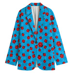 Cartoon Ladybird Pattern Print Women's Blazer