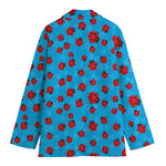 Cartoon Ladybird Pattern Print Women's Blazer