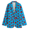 Cartoon Ladybird Pattern Print Women's Cotton Blazer