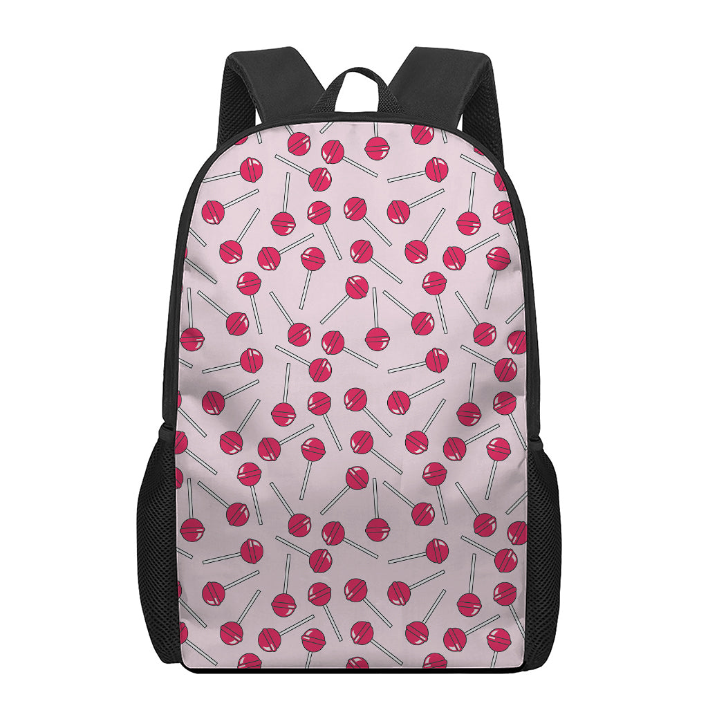 Cartoon Lollipop Pattern Print 17 Inch Backpack