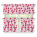 Cartoon Lollipop Pattern Print 3 Piece Kitchen Curtains