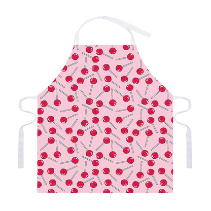 Cartoon Lollipop Pattern Print Adjustable Apron