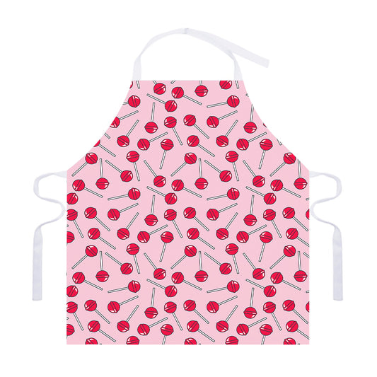 Cartoon Lollipop Pattern Print Adjustable Apron