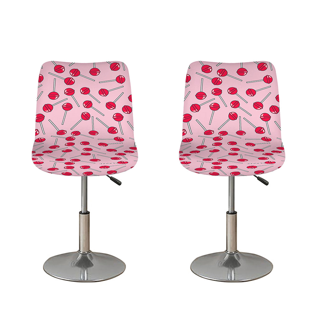 Cartoon Lollipop Pattern Print Bar Stool Covers