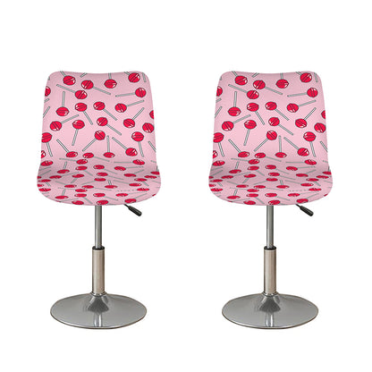 Cartoon Lollipop Pattern Print Bar Stool Covers