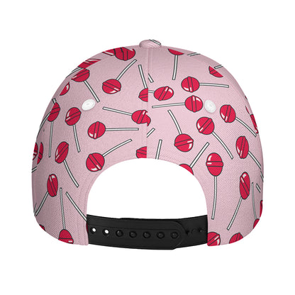 Cartoon Lollipop Pattern Print Baseball Cap