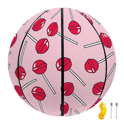Cartoon Lollipop Pattern Print Basketball