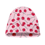 Cartoon Lollipop Pattern Print Beanie