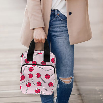 Cartoon Lollipop Pattern Print Bible Tote Bag