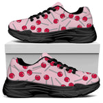 Cartoon Lollipop Pattern Print Black Chunky Shoes