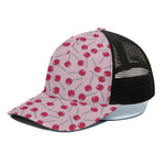 Cartoon Lollipop Pattern Print Black Mesh Trucker Cap