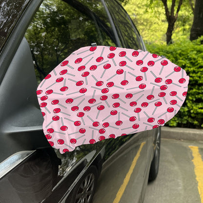 Cartoon Lollipop Pattern Print Car Side Mirror Covers