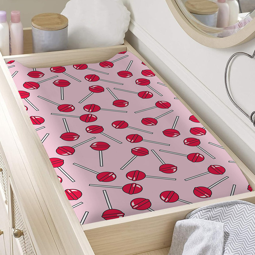 Cartoon Lollipop Pattern Print Changing Pad Cover