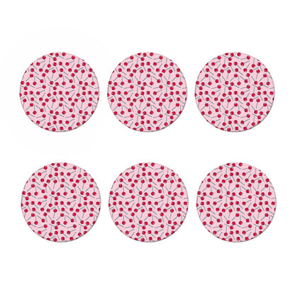 Cartoon Lollipop Pattern Print Coaster Set