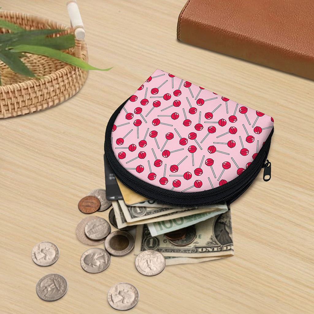 Cartoon Lollipop Pattern Print Coin Purse