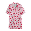 Cartoon Lollipop Pattern Print Cotton Hawaiian Shirt