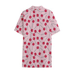 Cartoon Lollipop Pattern Print Cotton Hawaiian Shirt