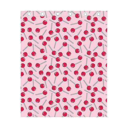 Cartoon Lollipop Pattern Print Curtain
