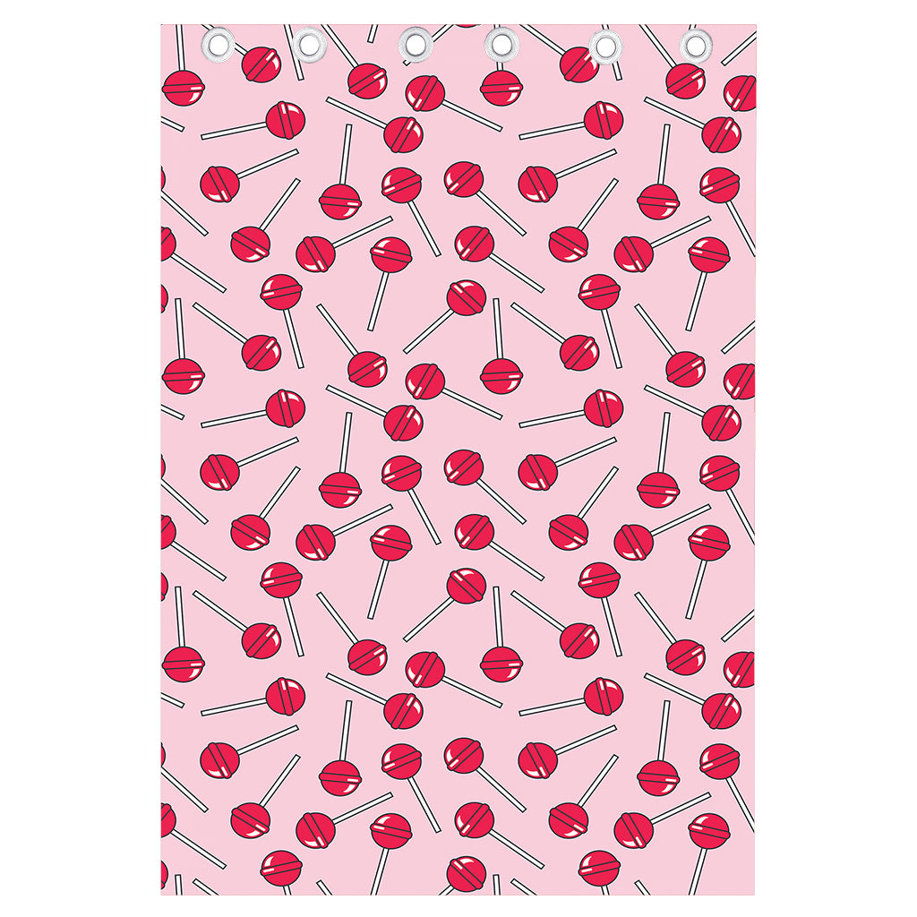 Cartoon Lollipop Pattern Print Curtain