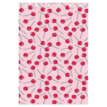 Cartoon Lollipop Pattern Print Curtain